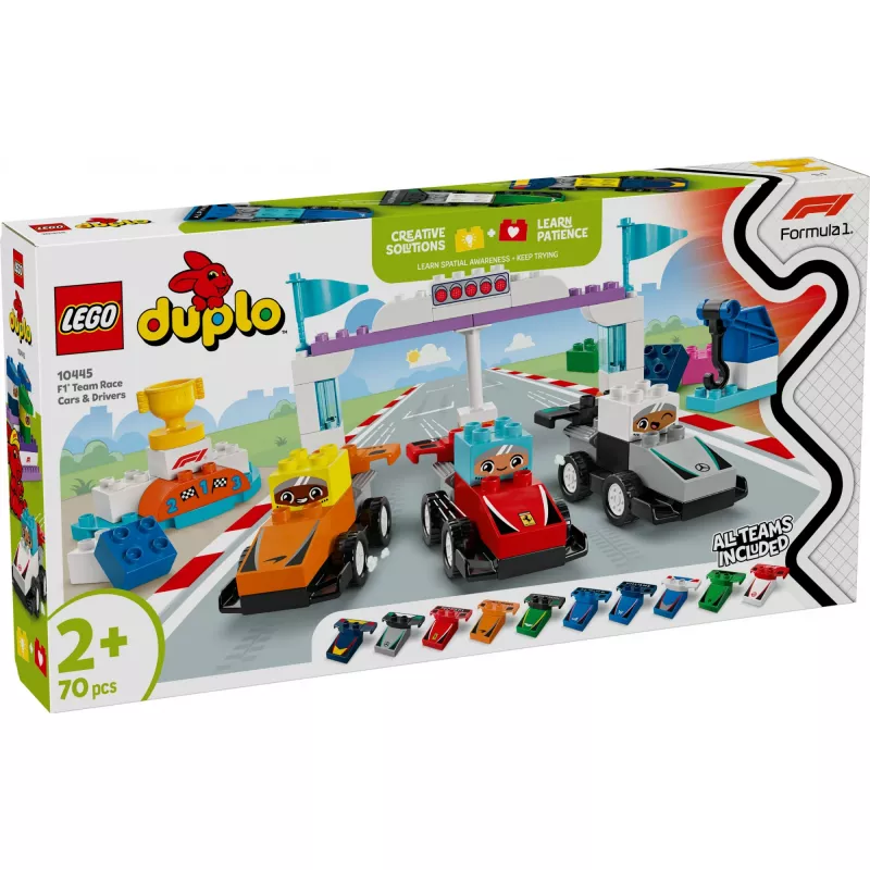 LEGO DUPLO 10445 F1 meeskonna võidusõiduautod ja juhid
