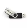 MEDIARANGE MR931-2 - 16 GB - USB Type-A / Micro-USB - 2.0 - 15 MB/s - pöördrõngas - Hõbedane - Must