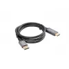 Displayport(M)-HDMI(M) kaabel 1M 4K must ja hõbedane