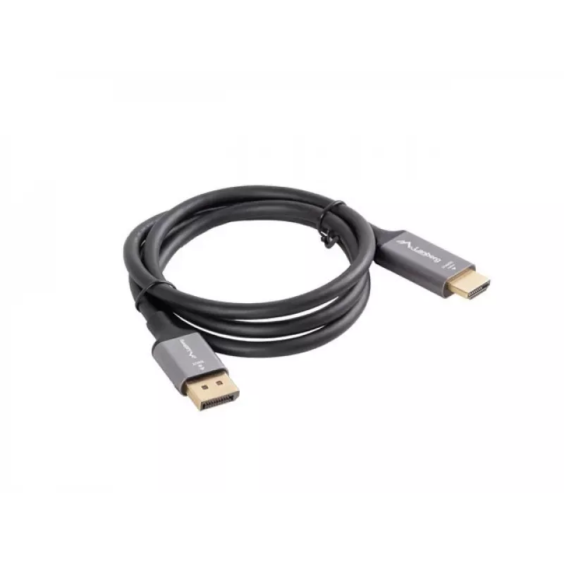 Displayport(M)-HDMI(M) kaabel 1M 4K must ja hõbedane