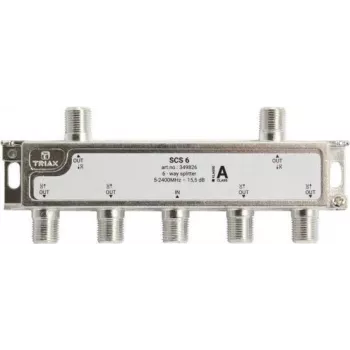 Triax SCS 6 - Kaablijagaja - 75 Ohm - 5 - 2400 MHz - Hõbedane - Valge - Ema/Ema - 16,5 dB (349826)