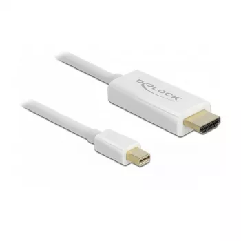 Videokaabli adapter DeLOCK 83707 Mini DisplayPort HDMI-le 2m Valge