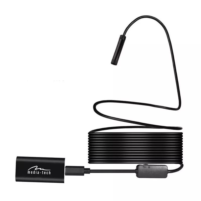 WiFi endoskoop MEDIA-TECH MT4099, 8 mm sond, 5 m kaabel, IP67, 1280×720@30fps, 70° vaatenurk, 800 mAh aku