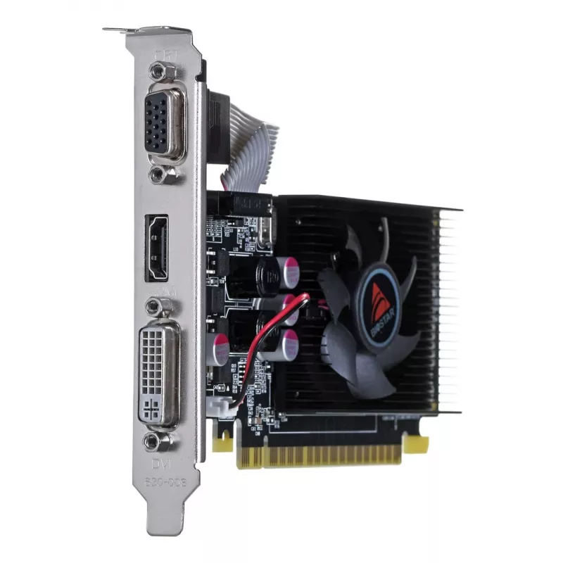 Videokaart BIOSTAR GeForce GT 610 — 2 GB GDDR3, 64-bit, PCIe x16, 700 MHz