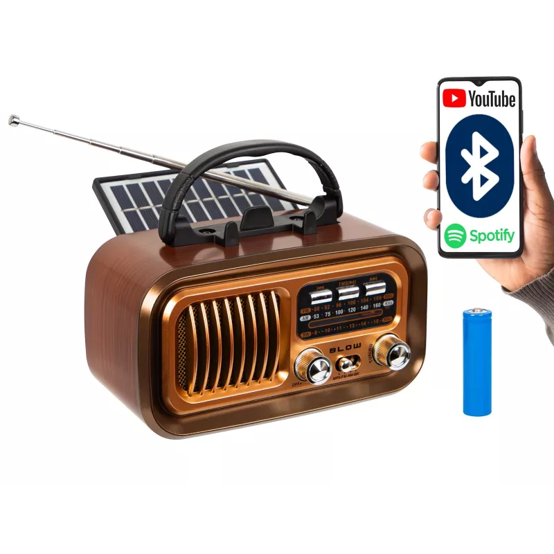 Kaasaskantav analoog AM/FM raadio RA16 päikesepatareiga