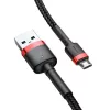 Micro USB-kaabel Baseus Cafule 1.5A 2m (punane ja must)
