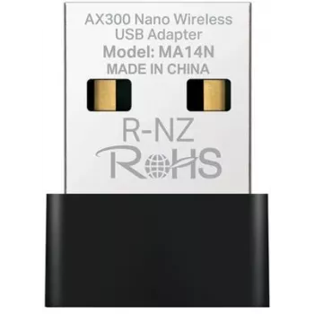 USB Wi‑Fi adapter MERCUSYS MA14N — USB Type‑A, 2,4 GHz üheribaline, kuni 287 Mb/s, must