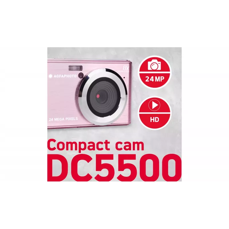 Kompaktkaamera AgfaPhoto DC5500 24 MP CMOS 5600 x 4200 pikslit Roosa