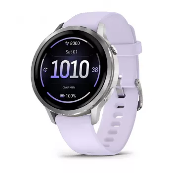 Garmin Venu 4 3,05 cm (1,2) AMOLED 41 mm Digitaalne 390 x 390 pikslit Puuteekraan Hõbedane Wi-Fi GPS (satelliit)