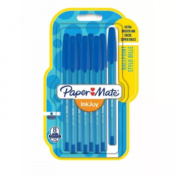 PAPER MATE pastapliiats InkJoy 100 kork 8 tk M sinine