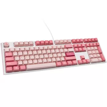 Ducky One 3 Gossamer Pink klaviatuur Mängimine USB US English Roosa, Valge