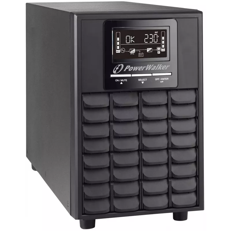 PowerWalker VFI 1000 CG PF1 katkematu toiteallikas (UPS) Kahekordne muundus (Online) 1 kVA 1000 W 4 vahelduvvoolu pistikupesa