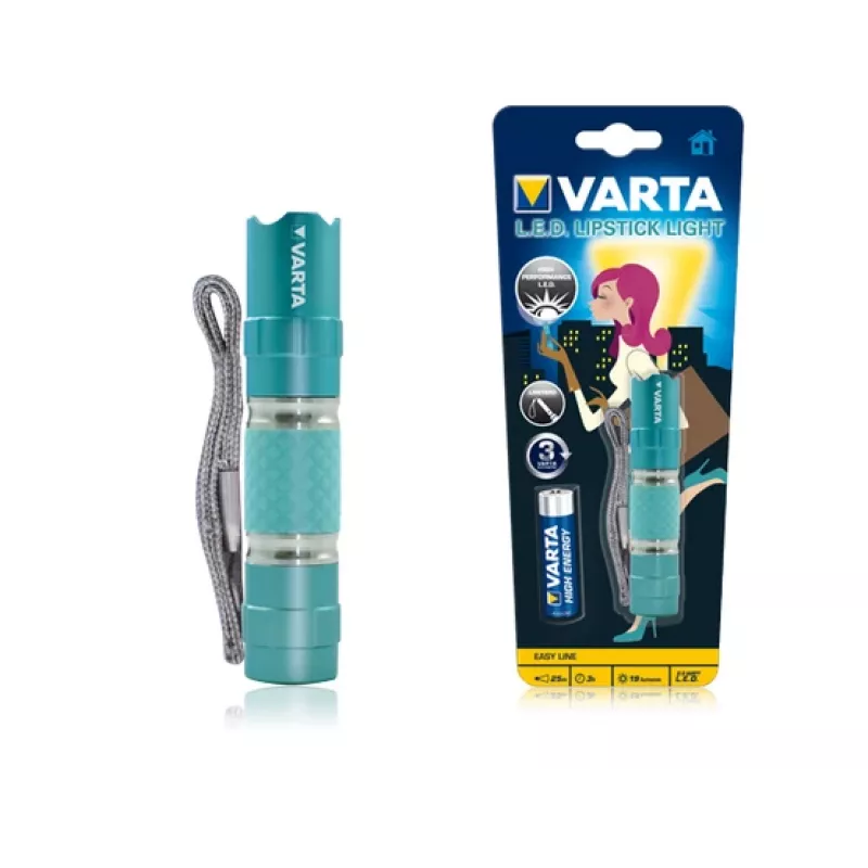 Käsi-taskulamp Varta LED Lipstick Light roosa türkiissinine
