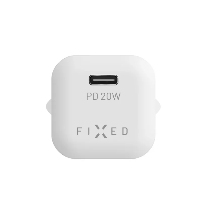 Kaasaskantav USB-C reisilaadija FIXED FIXC20M-C-WH 20W kompaktne disain