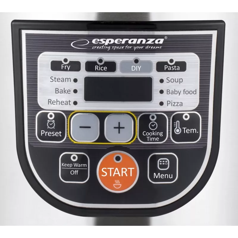 Multikeetja ESPERANZA EKG011, 5 L mahutavus, 860 W, must/roostevaba teras