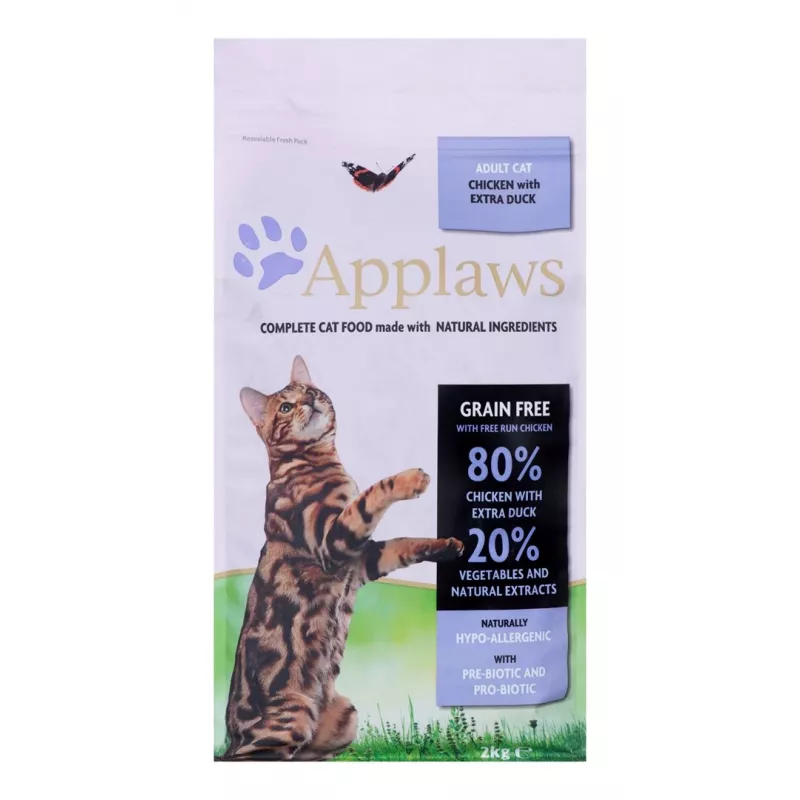 Applaws kuiv kassitoit, kana ja part, 2 kg
