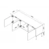 Cama INSERTO 3D TV-kapp 143.5x40x61.5 kašmiir + LED