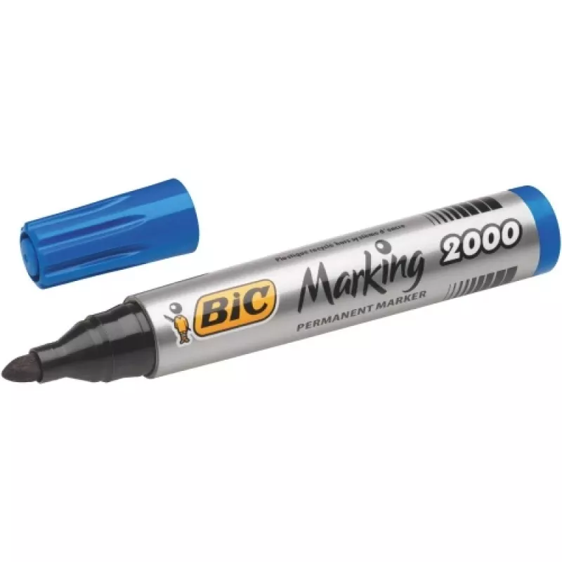 Püsiv marker BIC ECO 2000 sinine ots 2–5 mm, mittetäidetav, madala lõhnaga