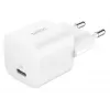 Laadija Belkin BoostCharge 25W USB-C PD (sise-AC) valge — kaasaskantavate mängukonsoolide, nutitelefonide, tahvelarvutite jaoks