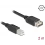 USB 2.0 kaabel DELOCK 81531 — 2 m, USB B kuni USB A, must, kullatud kontaktid