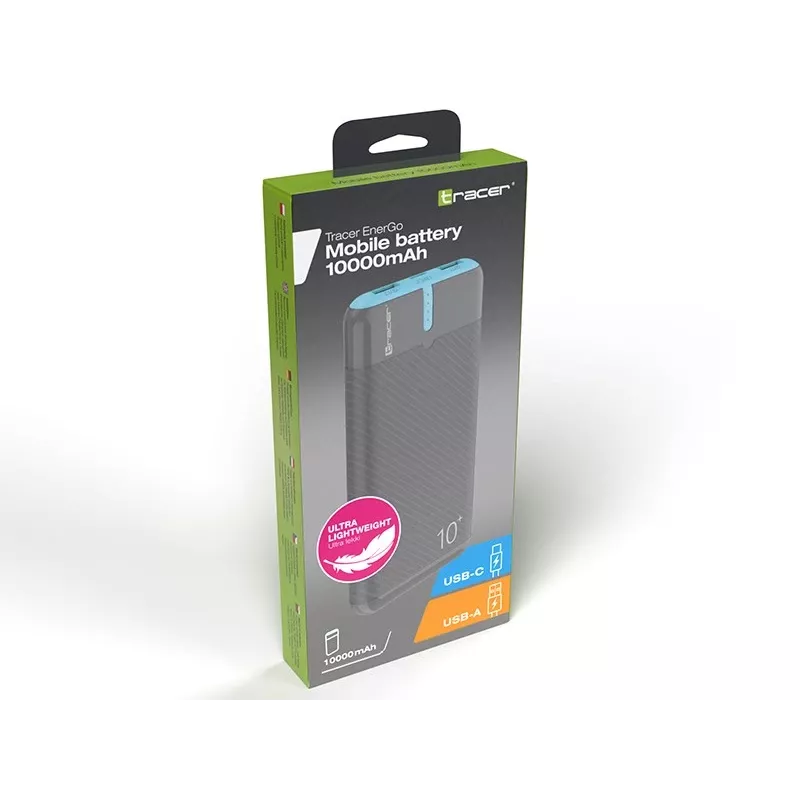 PowerBank EnerGo 10000mAh hall-sinine