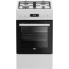 Gaasipliit ja elektriahi BEKO FSM51339DWDS 50 cm, valge, energiaklass A