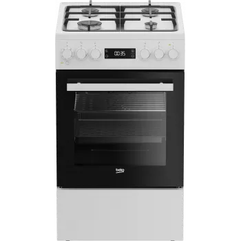 Gaasipliit ja elektriahi BEKO FSM51339DWDS 50 cm, valge, energiaklass A