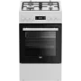 Gaasipliit ja elektriahi BEKO FSM51339DWDS 50 cm, valge, energiaklass A
