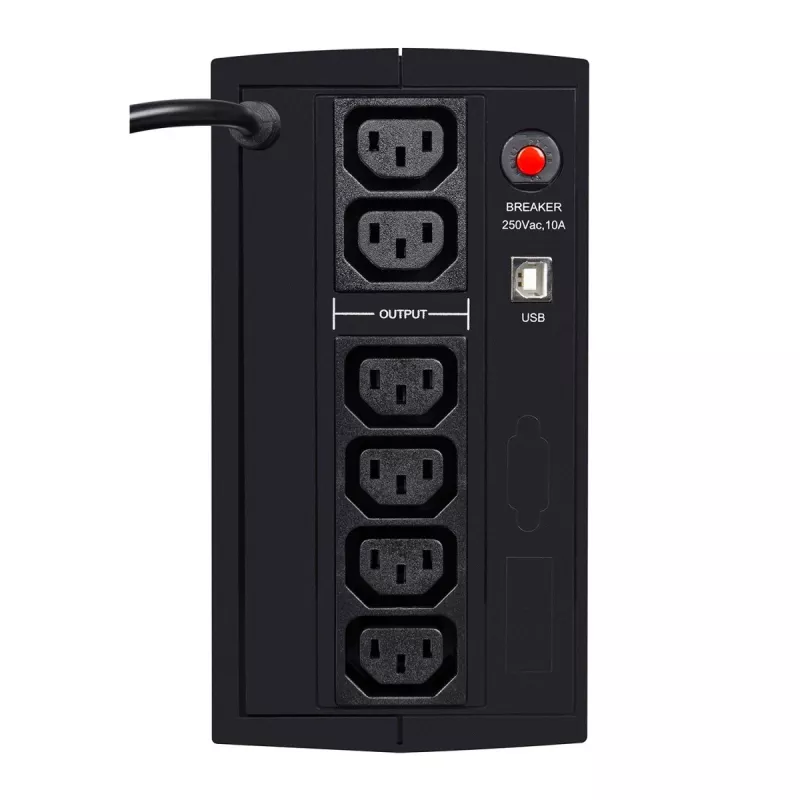 EVER DUO 850 AVR USB - UPS - AC 230 V - 550 W - 850 VA - Ühefaasiline - 2 x Bleisure 5 Ah - USB - Väljundpistikud: 6