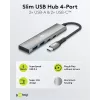 Goobay Slim 4-Port USB-Hub USB-C/USB-A 5 Gbit/s - Plug USB 3.2 (76563)