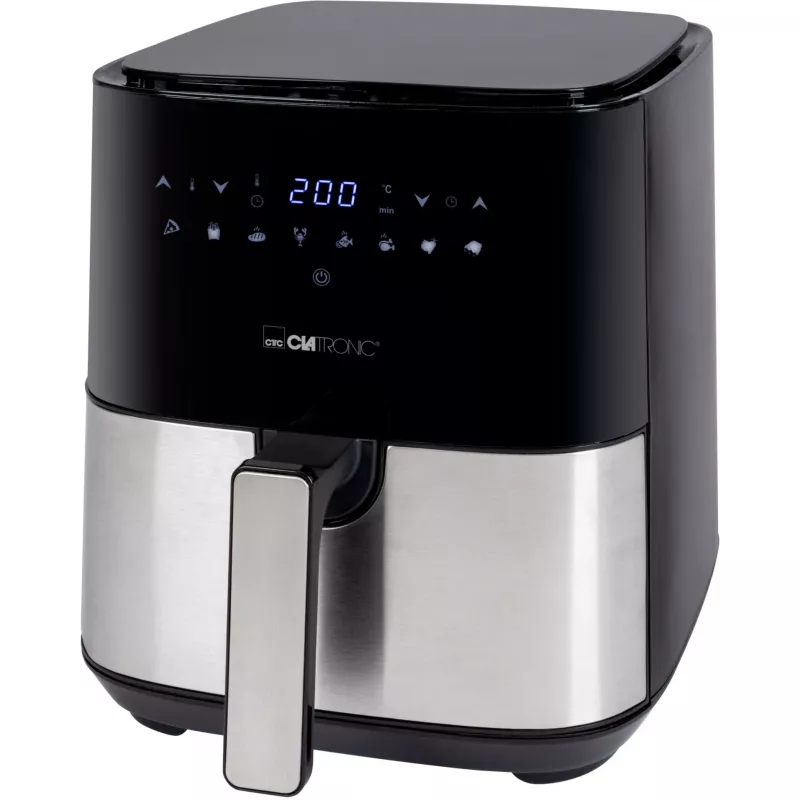 Clatronic FR 3782 H, õhufritüür, 5 l, 80 °C, 200 °C, üksikpilt, must, roostevaba teras