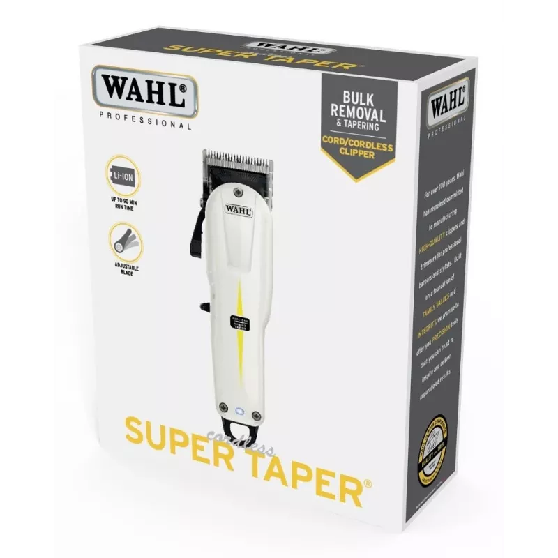 WAHL Cordless Super Taper Must, Valge Lithium-Ion (Li-Ion)