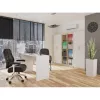 Dokumendikapp OLIV 2D 74x35x180 cm, sonoma tamm/valge