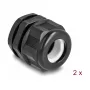 DeLOCK EX kaabelliitmik M25 must 2 tk polüamiid