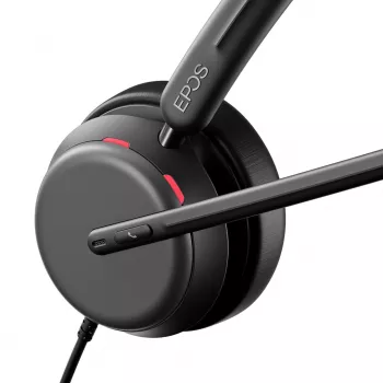 EPOS IMPACT 860 ANC peakrauaühendusega juhtmega peapaelaga kõrvaklapid kontorisse/kõnekeskusesse USB Type-C must