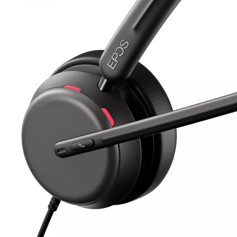 EPOS IMPACT 860 ANC peakrauaühendusega juhtmega peapaelaga kõrvaklapid kontorisse/kõnekeskusesse USB Type-C must
