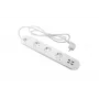 Nutikas pistikupesakomplekt Denver SHP-300U 3 vahelduvvoolupistikut Tüüp E 4 Valge