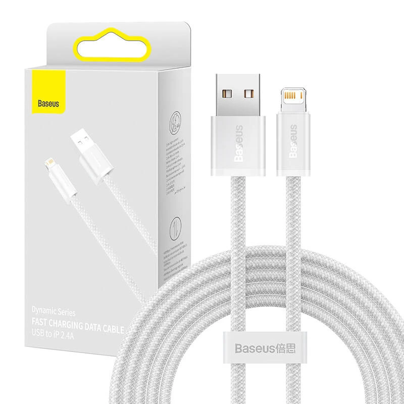 Baseus Dynamic kaabel USB-Lightning, 2,4A, 2m (Valge)
