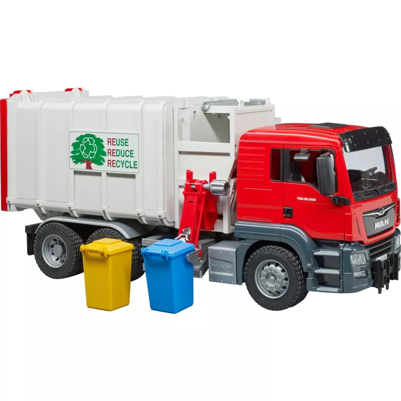 Bruder Man külglaadimisega prügiauto 2-4 - vanusele 5-7