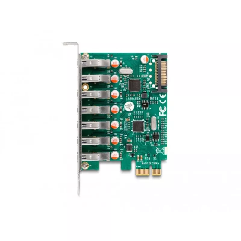 DeLOCK PCI Express x1 kaart 7 välisele USB 5 Gbps Type-A emasliidesele