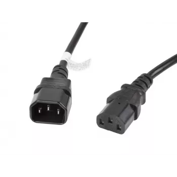 Lanberg CA-C13E-11CC-0030-BK Stromkabel Schwarz 3 m C13-Koppler C14-Koppler (CA-C13E-11CC-0030-BK)