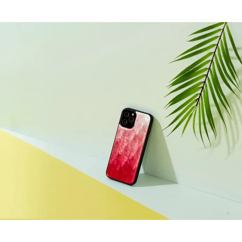 iKinsi kaitseümbris Apple iPhone 12 / 12 Pro jaoks, roosa järvetoon musta äärisega