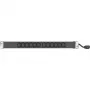Tecline 19-tolline PDU, 12x IEC13 pesa, alumiiniumkorpus, 1U, 3x 1,5 mm kaabel 2,5 m, RAL 9005 must (808902)