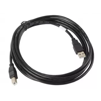 Lanberg CA-USBA-10CC-0030-BK USB-kaabel 3 m USB 2.0 USB B must (CA-USBA-10CC-0030-BK)
