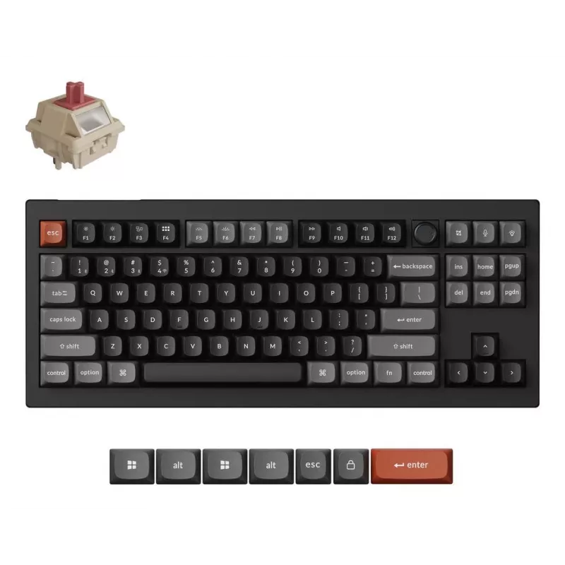 Mehaaniline klaviatuur Keychron V3 Ultra 8K — QWERTY, Bluetooth ja juhtmega, RGB, must