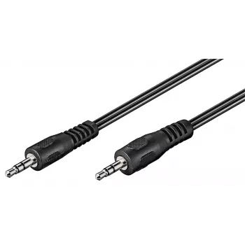 Wentronic Goobay 3,5 mm-pistikühenduskaabel, must, 2,5 m - 3,5 mm-pistik (3-kontaktiline, stereo) > 3,5 mm-pistik (3-kontaktiline, stereo) (50449)