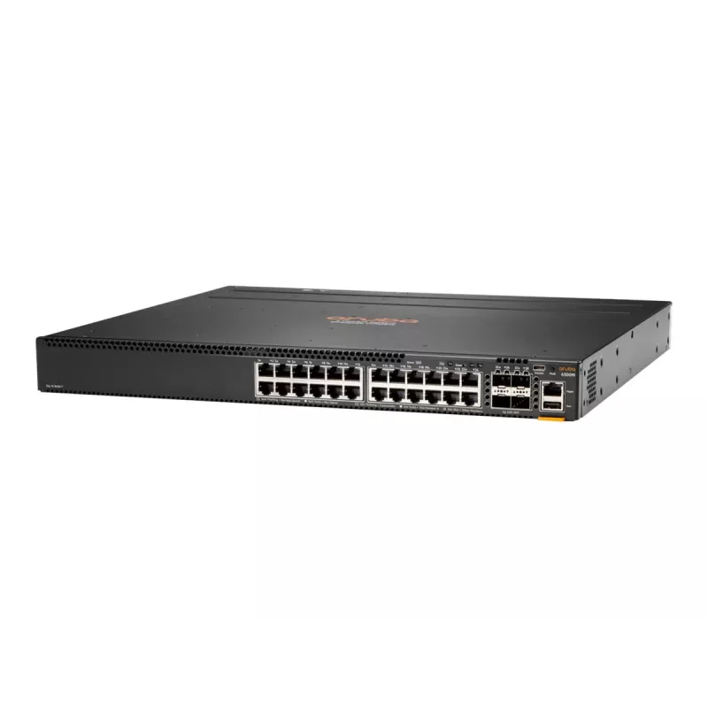 HPE Aruba 6300M - Lüliti - L3 - hallatav - 24 x 10/100/1000 + 4 x 1 Gigabit / 10 Gigabit / 25 Gigabit / 50 Gigabit SFP56 (üleslingi / virnastamine) - esi- ja tagaküljele - riiulisse