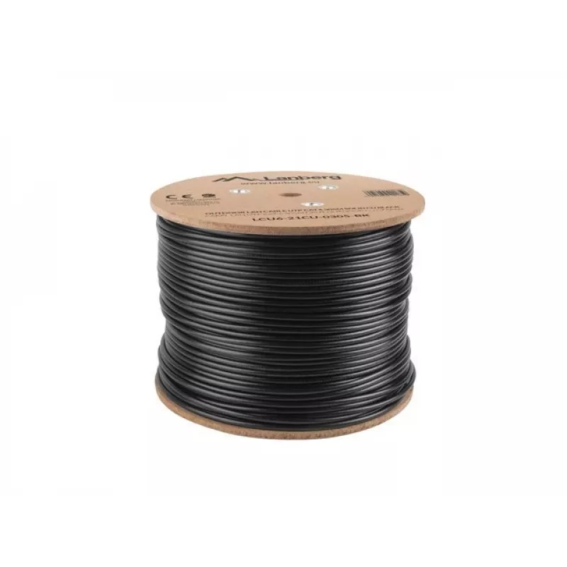 Lanberg LCU6-21CU-0305-BK võrgukaabel must 305 m Cat6 U/UTP (UTP) välistingimustesse