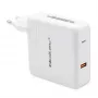 Qoltec GaN laadija FAST 108W | 5-20V | 3-4.7A | USB C | Valge