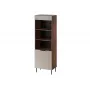 Cama 3 ALMERA Raamaturiiul 60x42x185 pähkel/kašmiir